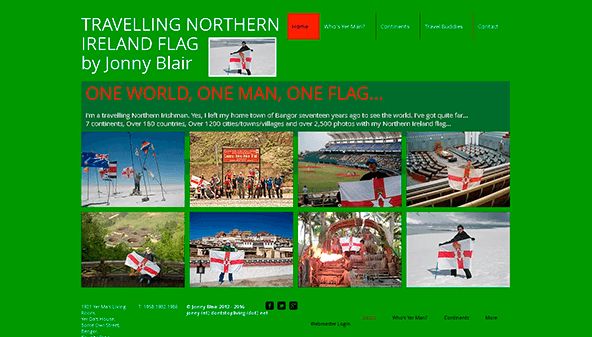 Drapeau voyageur d'Irlande du Nord (travellingnorthernirelandflag.com)