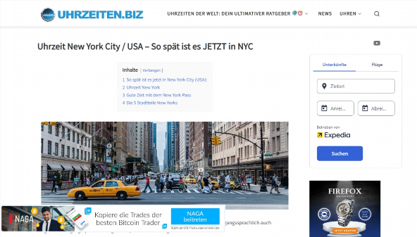 uhrzeiten.biz