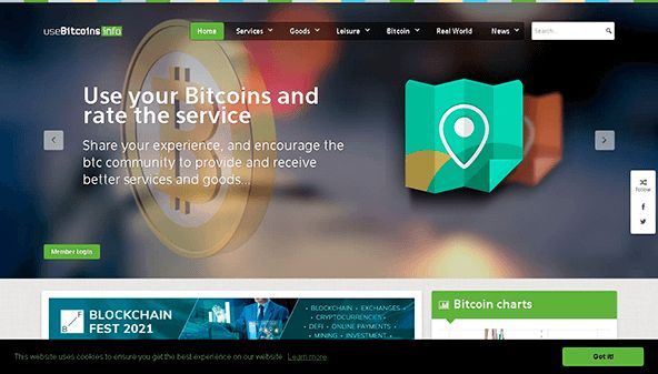 Naudokite Bitcoins (usebitcoins.info)