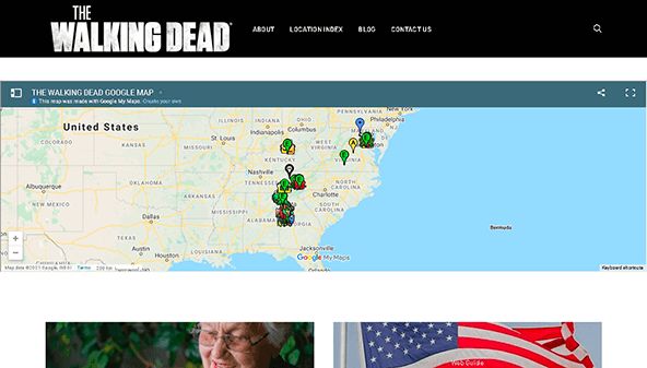 Walking dead sijainnit (walkingdeadlocations.com)