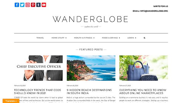Vaguear pelo globo (wanderglobe.org)