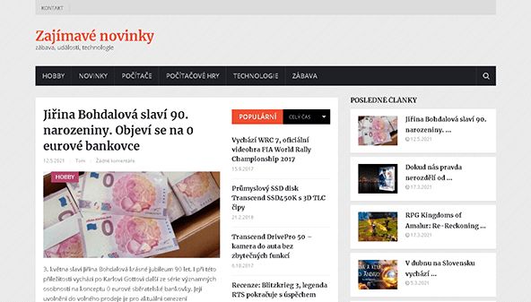 Noticias interesantes (zajimavenovinky.cz)